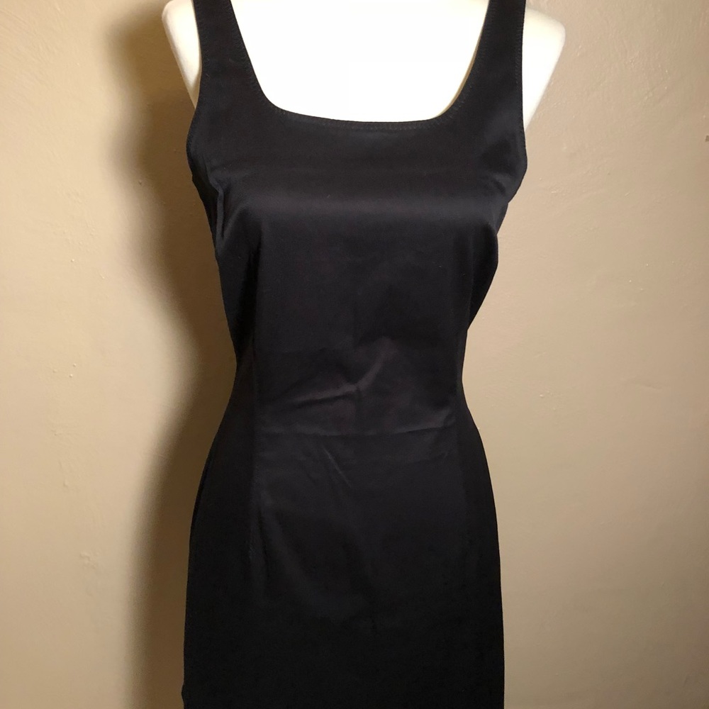 Black Cotton/Spandex Dress